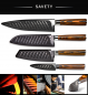 Preview: Wolfblood Zeuß Set Santoku Damastmesser Küchenmesser LH Lifestyle Kochmesser